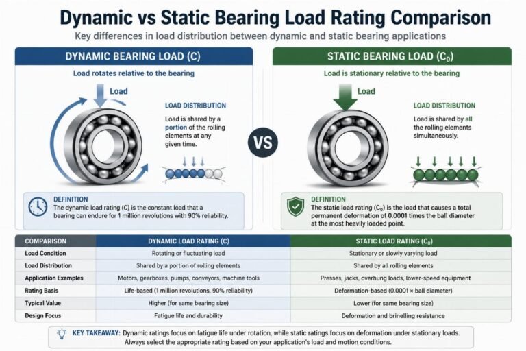 Dynamic vs Static Bearing Load Rating Comparison