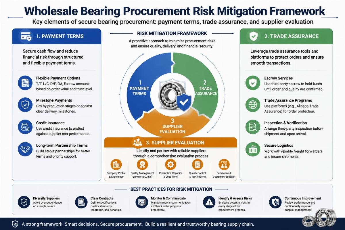 Key elements of secure bearing procurement: payment terms, trade assurance, and supplier evaluation Wholesale Bearing Procurement Risk Mitigation Framework
